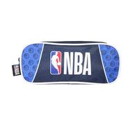 Bagtrotter - NBA - Baloncesto - Estuche Escolar Rectangular - Azul Marino - 2 Compartimentos con Cremallera - 23x7x10cm - Poliéster - Accesorios Escolares y papelería