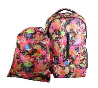 BAGTROTTER Set de Mochila, Bolsa de Deporte y Estuche Bagtrotter Flores japonesas Multicolor