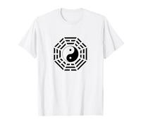 Bagua Espejo Feng Shui Diseño Yin/Yang Ocho Trigramas Símbolo Camiseta