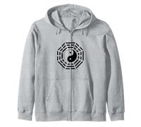 Bagua Espejo Feng Shui Diseño Yin/Yang Ocho Trigramas Símbolo Sudadera con Capucha