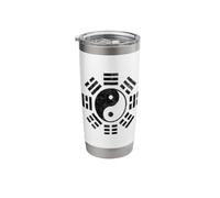 BAGUA YIN YANG SÍMBOLO I CHING TAOÍSMO TAI CHI FENG SHUI PAKUA Vaso térmico de acero inoxidable de doble pared