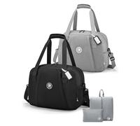 BAGZY 2X Bolsa Viaje 40x30x20 Vueling Wizzair Equipaje de Mano 40x20x30cm Impermeable Bolsa de Deporte Gimnasio Hombre Plegable 25L Bolso Maternidad Hospital Bolsos de Viaje Fin de Semana Mujer