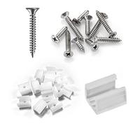 BAGZY 50 Clips de Montaje de neón LED, 50 Tornillos, Accesorios de Instalación y Fijación para Iluminación de Tira Flexible LED