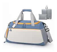 BAGZY Bolsa de Viaje 55x35x25cm para Iberia Air France KLM Lufthansa Impermeable Equipaje de Mano Maleta Cabina 55x35x25 Plegable Bolsa Viaje 50L Grande Bolsas Deporte Mujer Hombre Fin Semana Bolsos