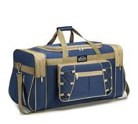 BAGZY Bolsa de Viaje 70L Grande Bolsa Deporte Plegable 400D Oxford Equipaje de Mano Impermeable Bolsos de Viaje Bolsa Equipaje Maletas de Viaje para Exterior/Camping/Senderismo (Amarillo Azul)