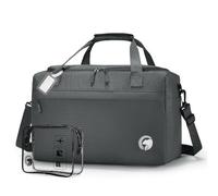 BAGZY Bolsa Viaje Cabina Avion 40x20x25 para Ryanair Bolso de Viaje 20L Plegable Equipaje de Mano Cabina Impermeable Bolsa de Gimnasio Bolso Deportiva Bolsas de Fin de Semana para Mujer Hombre Gris