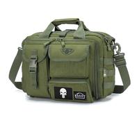 BAGZY Bolso Hombre Ordenador Portátil Antirrobo Maletín Portátil 14/15.6 Pulgadas Impermeable Militar Táctica Portadocumentos Hombre Bolsa para Negocios Trabajo Viajes y Maestro Vert
