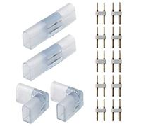 BAGZY Conector Tira LED 10 Pines,2 x Conectores Directo de Tira,2 x Conector de barra de luz en forma de L,para Tira LED 220V