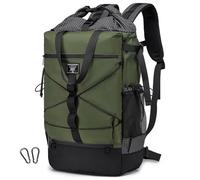 BAGZY Mochila Enrollable Mochila Viaje Cabina Avion 40x30x15 para British Airways Hombre mujer Mochilas para Ordenador Portátil 17.3 Pulgadas Impermeable para Trabajo Camping Ciclismo Escuela Verde