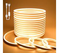 BAGZY Tira LED 220V Exterior Impermeable 2M Neón Flexible IP65 120 LED/M Strip Light Luz de la Cuerda,para Dormitorio,Bar,Sala de juegos,Cumpleaños,Fiesta de Navidad(Amarilla,2 Metros)