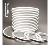 BAGZY Tira LED 220V Neon Blanco Frio 30m, Exterior Impermeable Flexible IP65 120 LED/M Strip Light Luz de la Cuerda Interior,para Dormitorio,Bar,para Fiestas Decoración Party, Sign Publicidad