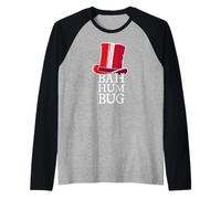 Bah Humbug para Scrooge, una Broma Divertida Anti Navidad Camiseta Manga Raglan