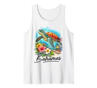 Bahamas Cruise Travel Isla del Caribe Tortuga Marina Camiseta sin Mangas