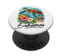 Bahamas Cruise Travel Isla del Caribe Tortuga Marina PopSockets PopGrip Adhesivo