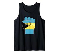 Bahamas levantó el puño bandera de Bahamas Resiliencia de Bahamas Camiseta sin Mangas