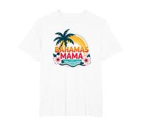 Bahamas Mama Tropical Paradise Beach Vacaciones Camiseta, Hombre Tallas Grandes, Blanco, 4X Alto
