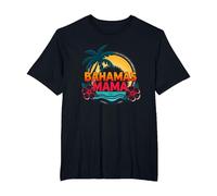 Bahamas Mama Tropical Paradise Beach Vacaciones Camiseta, Hombre Tallas Grandes, Negro, 5X Alto