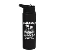 Bahamas Social Club Harbour Island 2026 Vacaciones Stainless Steel Insulated Water Bottle