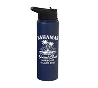 Bahamas Social Club Harbour Island 2027 Vacaciones Stainless Steel Insulated Water Bottle