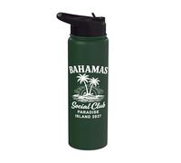 Bahamas Social Club Paradise Island 2027 Viaje Stainless Steel Insulated Water Bottle
