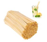 Bahan Alamy 300 Pajitas de Trigo Natural para Manualidades, 100% Biodegradables, Sin BPA (20cm) (20)