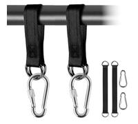 Bahan Alamy Kit de Correas para Colgar, 2 Piezas Correas de Hamaca con 2 Mosquetón y Anillos en D, Hamaca Correas árbol para Columpios hamacas