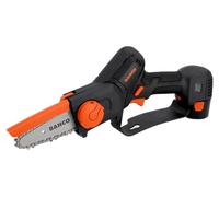 Bahco BCL104 - Motosierra inalámbrica 90 mm - Mini podadora 300 W sin escobillas con 2 baterías - Corte preciso Madera y Jardín, Poda árboles frutales, ligero y compacto