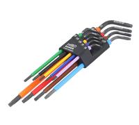 Bahco Juego de Llaves L Torx Largas Coloridas, 9 Piezas C1997TORX/9P