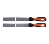 BAHCO Juego de limas de bricolaje ERGO™ 4 en 2 con mango bi-componente | Adecuado para afilar ejes herramientas y cuchillas | Mango cómodo ERGO | Superficies de archivo ásperas y finas | Duradero