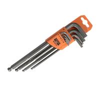 Bahco Métrico Bola Extremo Hex Llave Juego Fosfato Acabado 1.5-10mm BE-9770