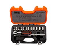 Bahco Métrico Enchufe Set 16 Piezas 0.6cm Drive Hexagonal Simple En Estuche