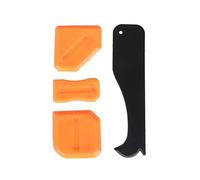 BaHeLs Raspador de silicona 5 en 1, removedor de masilla de pegamento, cuchillo, espátula de costura de belleza en ángulo, herramienta de costura de belleza, 4 Uds., herramienta de eliminación de mold