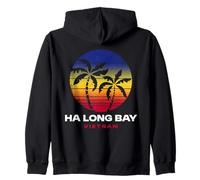 Bahía de Ha Long, Playa de Vietnam, Estilo Retro de los 80 Sudadera con Capucha