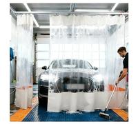 Bahía de lavado industrial con ojales, paneles laterales de PVC impermeable de 0,6 mm, divisor de empuje y tracción para taller de fábrica, color blanco, 5,5 x 4 m, y soluciones versátiles.