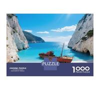 Bahía de los naufragios griegos Rompecabezas 1000 Piezas Premium para Adultos - Ajuste Relajación Regalo Desafiante Navidad 38x26cm/1000pcs