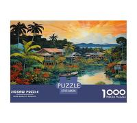 bahía Holiday Puzzle Desafíos Divertidos Decoración Familiar 1000 Piezas Retiro Junto al mar Rompecabezas Imposible Juguetes Desafiantes para Adultos 38x26cm/1000pcs