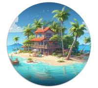 bahía Holiday Puzzle Redondo 1000 Piezas animación Rompecabezas Impossible Idea De Regalo para Ella O Él para Adultos Y Jóvenes 1000pcs (67.5x67.5cm)