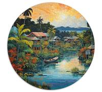 bahía Holiday Rompecabezas De 1000 Piezas Rompecabezas Redondos 1000pcs (67.5x67.5cm) Regalos para Niños Redondo Puzzle Cartón 100% Reciclado Descompresión