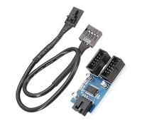 BAHJKASD Motherboards 9Pin USB Header Splitter Header Header Hembra 1 bis 2 Hembra Cable de Expansión Adaptador de Escritorio 9Pin USB2.0 Hub Conector
