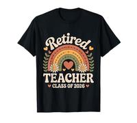 Baho Rainbow Retired Teacher Class of 2026 Retirement Camiseta