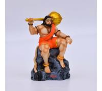 Bahubali Hanuman Idol - Tablero de coche para decoración del hogar, estatua de Hanuman Murti para coche, oficina/mesa de estudio, regalo y Pooja (4.8 pulgadas