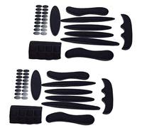 Bahwphry Juego de 2 almohadillas de esponja universales de repuesto para casco de bicicleta, ciclismo, motocicleta, color negro