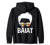 Baiat Moldavia Moldova Boy Silhouette Moldavia Bandera Sombras Sudadera con Capucha