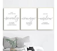 Baibexing Citas Cristianas Oración Dios Impresión Oración De La Serenidad Póster Coraje Sabiduría Tipografía Arte De Pared Cuadro Lienzo Pintura Decoración Del Hogar 40X60Cmx3Pcs Sin Marco