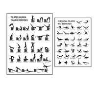 Baibexing Cuadro De Ejercicios De Pilates Nórdico En Blanco Y Negro, Arte De Pared De Yoga, Lienzo, Póster Impreso, Decoración Para Sala De Estar. 40X60Cmx2Pcs Sin Marco