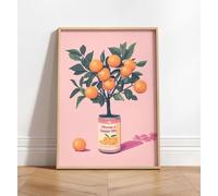 Baibexing Cuadro Decorativo De Pared Elige Una Vida Feliz Con Diseño Moderno De Árbol De Naranjo. Póster Motivacional Para Sala De Estar Y Dormitorio. 40X60Cm Sin Marco