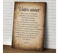 Baibexing Cuadro Decorativo Retro Religioso Con La Oración Del Padre Nuestro Para La Sala De Estar, Dormitorio O Cualquier Otro Lugar. 40X50Cm Sin Marco