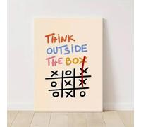 Baibexing Impresiones Artísticas De Pared Think Outside The Box, Pintura En Lienzo, Póster, Imagen Para Sala De Estar, Dormitorio, Sala De Juegos, Decoración Del Hogar 21X30Cm Sin Marco
