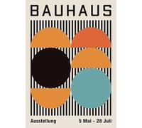 Baibexing Póster De Exposición Abstracta De Bauhaus, Impresiones Vintage, Pintura En Lienzo De Bauhaus, Arte De Pared Minimalista, Decoración Del Hogar A1 40X50Cm Sin Marco