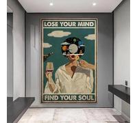 Baibexing Póster De Música Lose Your Mind Find Your Soul, Impresiones Vintage En Lienzo, Arte De Pared, Imágenes Para Cafetería, Decoración Del Hogar 30X40Cm Sin Marco